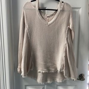 Free People sweater with shoulder cut outs